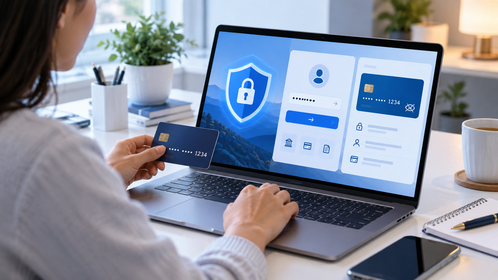 Stay safe when looking for credit card numbers online using secure online banking