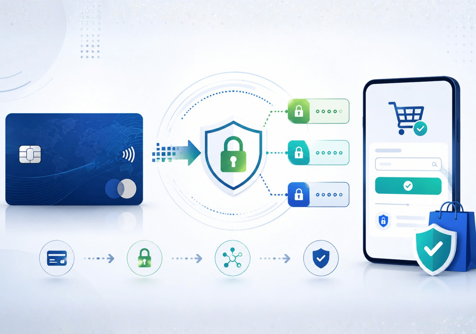 Person using passkey authentication for secure online payment