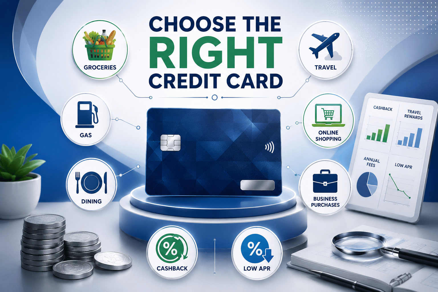 Choose the Right Credit Card based on spending habits and rewards categories