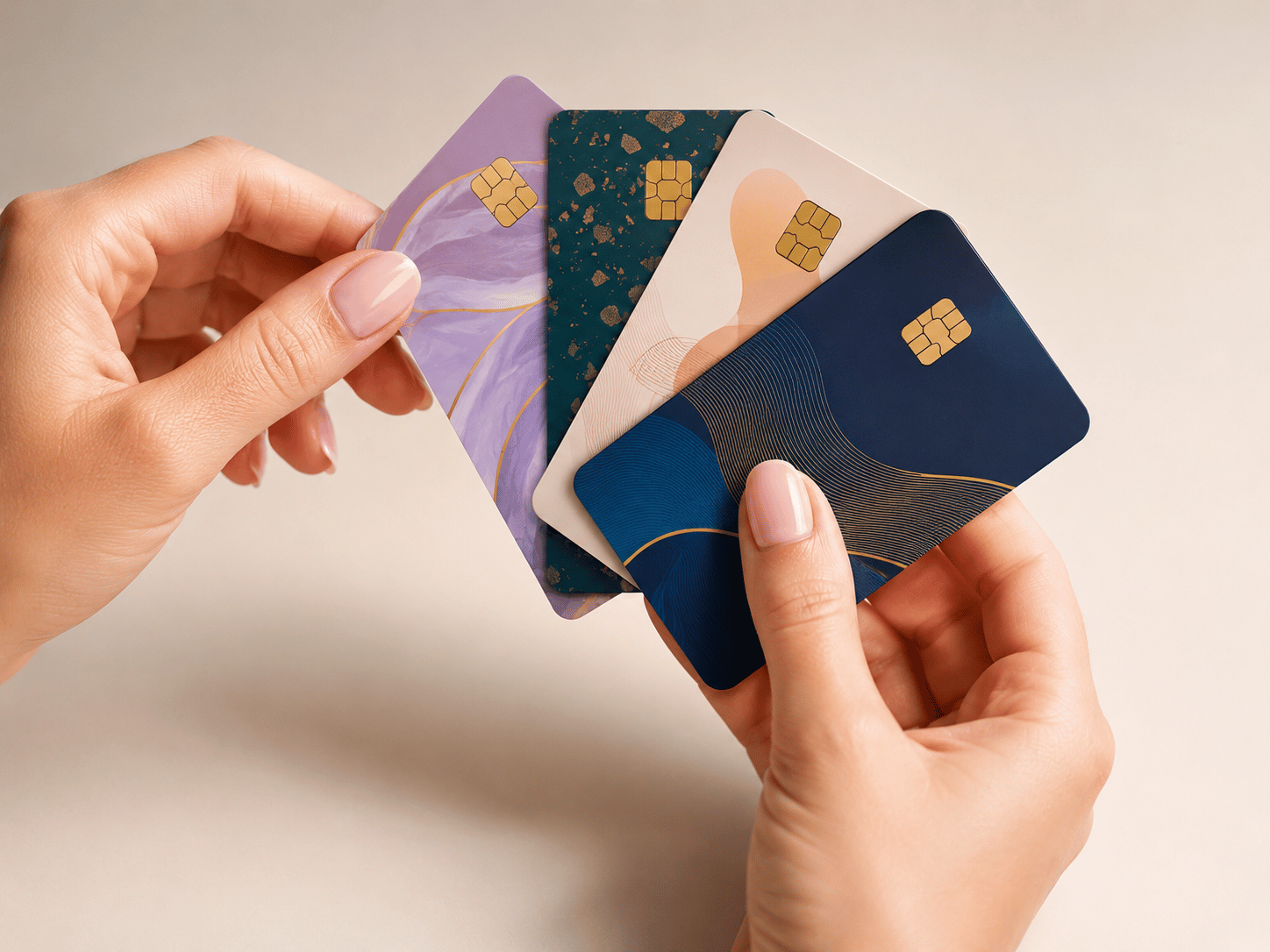 One two and three credit card setup comparison for different users